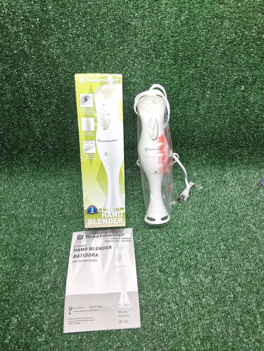 TOASTMASTER CLASSIC HAND BLENDER MODEL 1740 2-SPEED POWER SWITCH, NEW